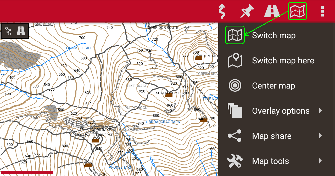 Map setup in OruxMaps