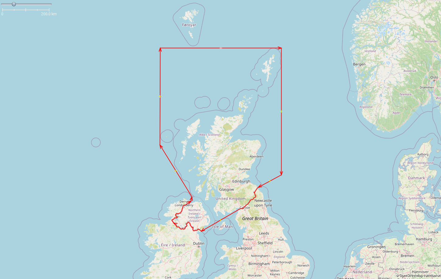 نطاق تغطية خريطة المملكة المتحدة: الشمال