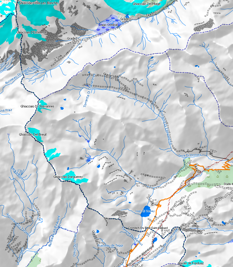 Mapa com DEM